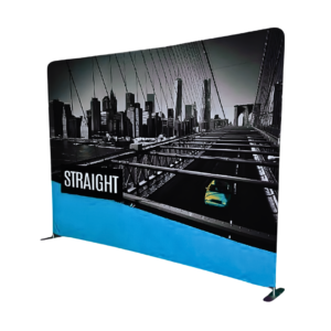 curved tension fabric display