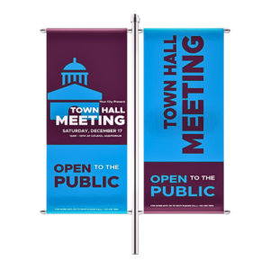 outdoor pole banner signs