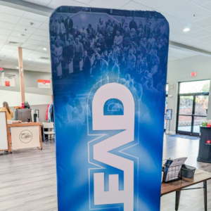 tension fabric display stand